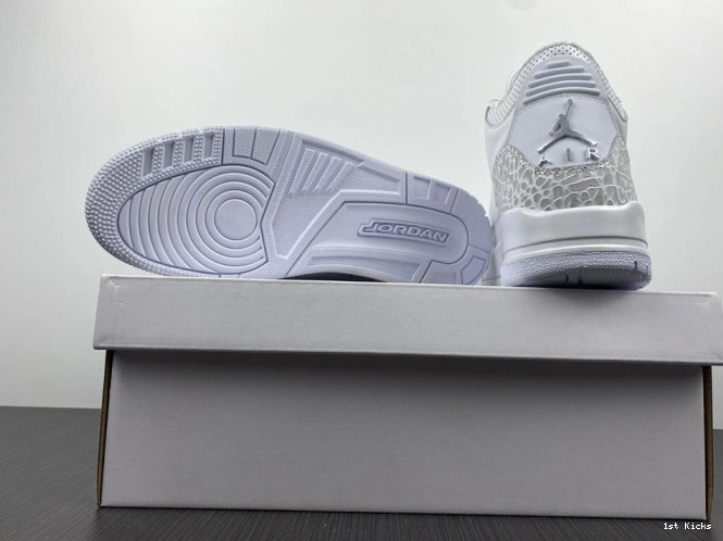 1st Kicks Shoes 429487- 'Triple Jordan GoodFit Air 3 PS White' Retro 952 1201